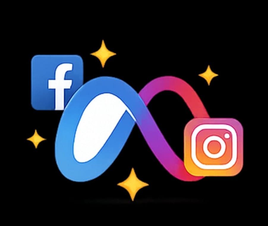 Meta Ads service illustration featuring Facebook and Instagram advertising by Digital Marketing Agency in Ahmedabad